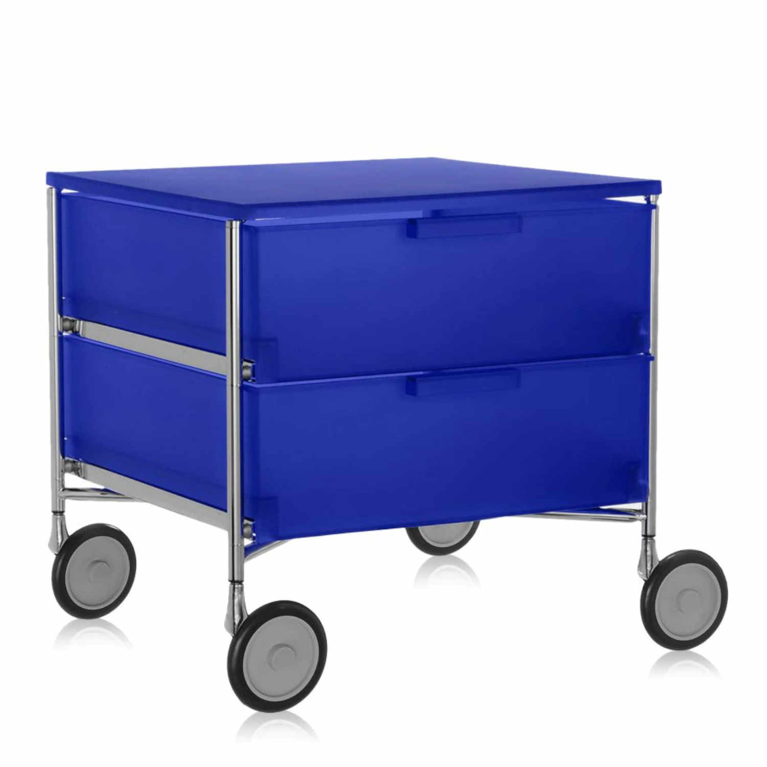Mobil Schubladen Rollcontainer, Farbe kobaltblau l2 (opal), Anzahl Schubladen 2 von Kartell