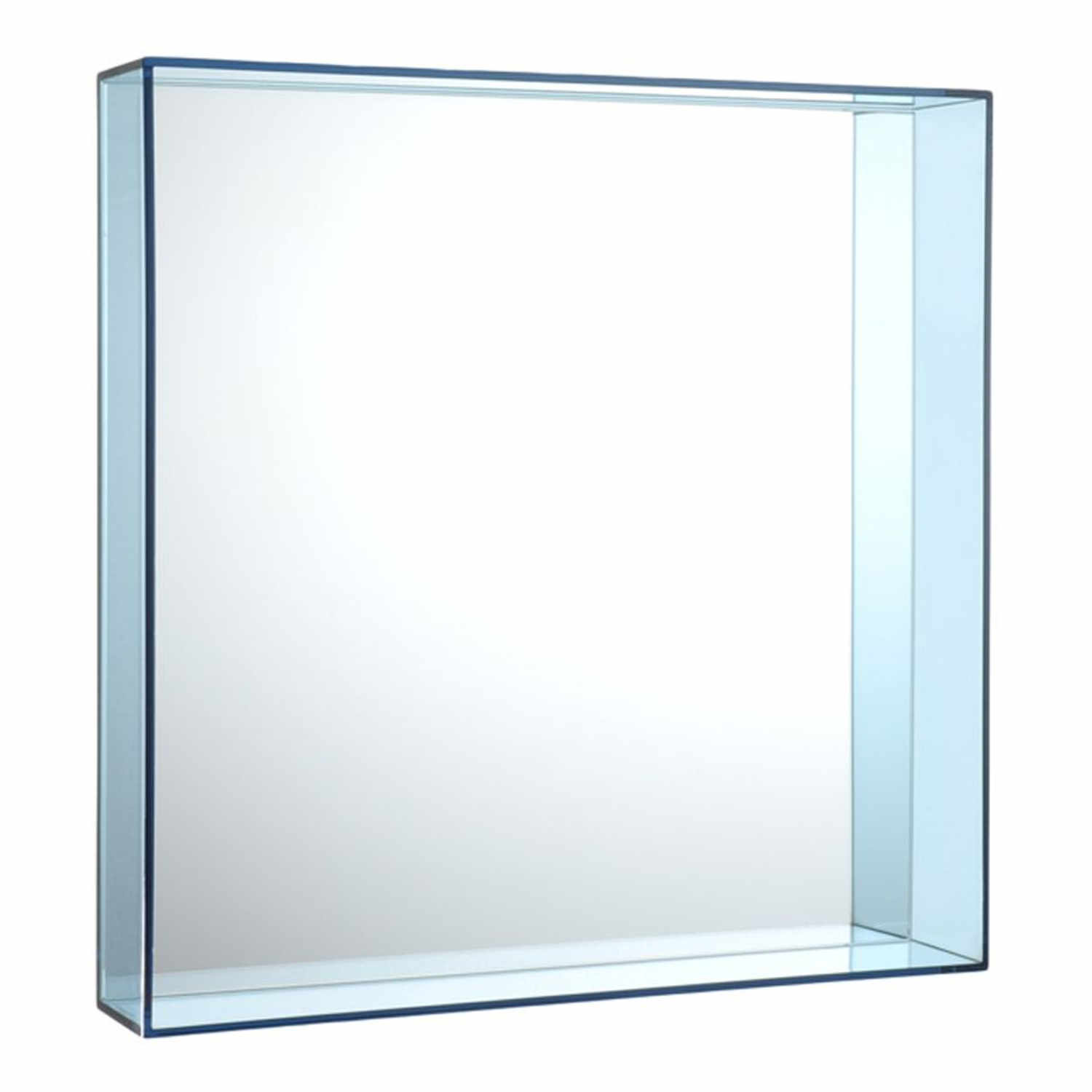 Only Me Wandspiegel, Farbe transparent/hellblau, Grösse h. 50 x t. 9 x b. 50 cm von Kartell