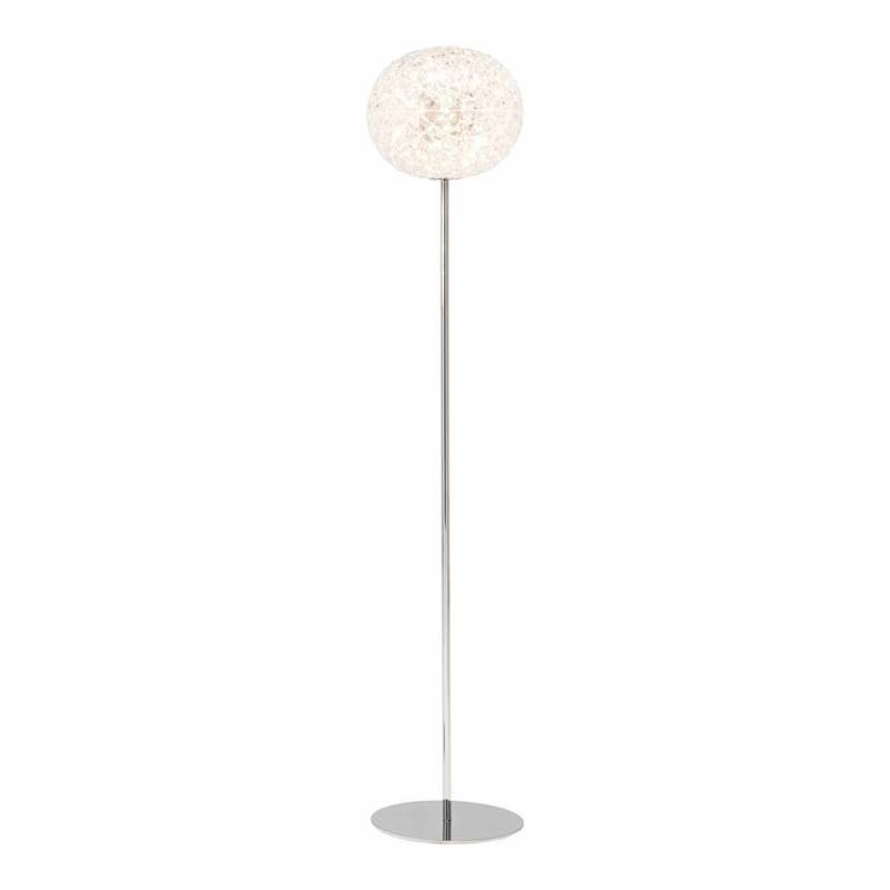 Planet LED Stehleuchte, Ausführung kristallklar / verchromt, Höhe 130 cm von Kartell