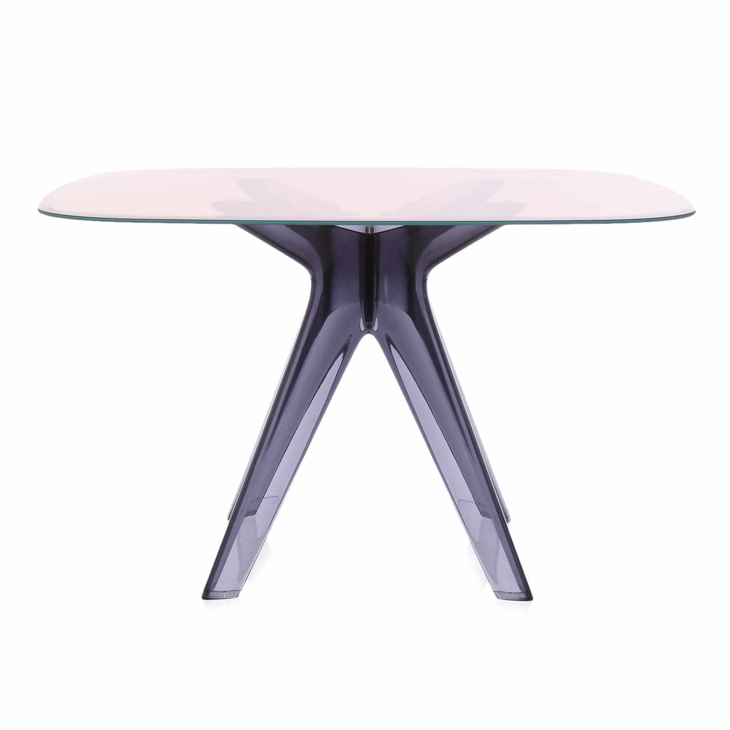 Sir Gio Quadrattisch, Tischplatte transparent/rosa, Untergestell transparent/rauch Sir Gio Quadrattisch, Tischplatte transparent/rosa, Untergestell transparent/rauch von Kartell