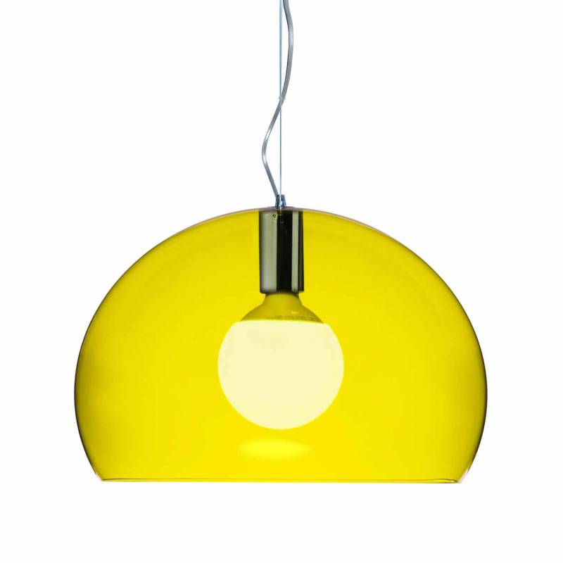 Small FL/Y LED Pendelleuchte, Farbe transparent/gelb von Kartell