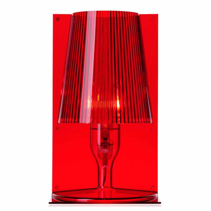Take LED Tischleuchte, Farbe transparent/rot von Kartell