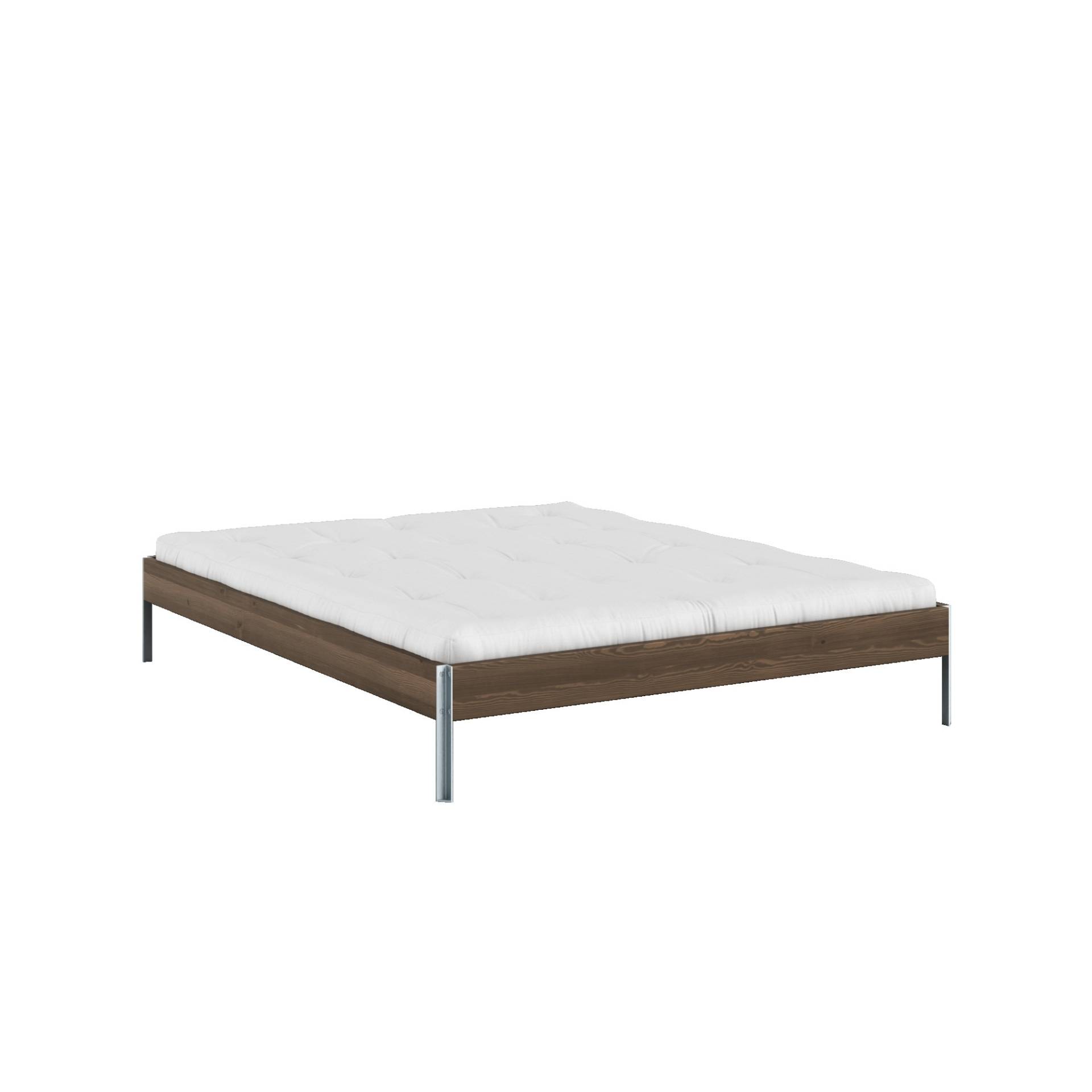 Karup Design Bettgestell »CORE BED Bodenbett, Holzrahmen, Futonbett, Jugendbett, Holzbett«, Massivholzbett mit Lattenrost, Kiefer massiv, Doppelbett ohne Kopfteil von Karup Design