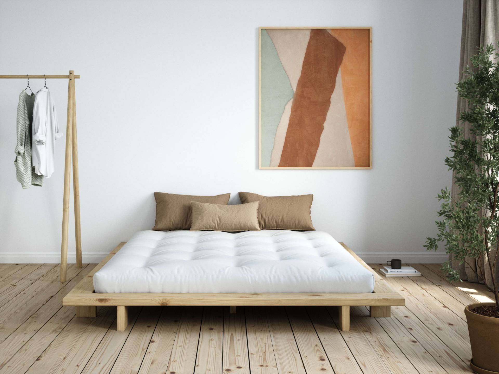 Karup Design Bettgestell »JAPAN BED, Futonbett, Bodenbett, Holzrahmen, Jugendbett, Holzbett« von Karup Design