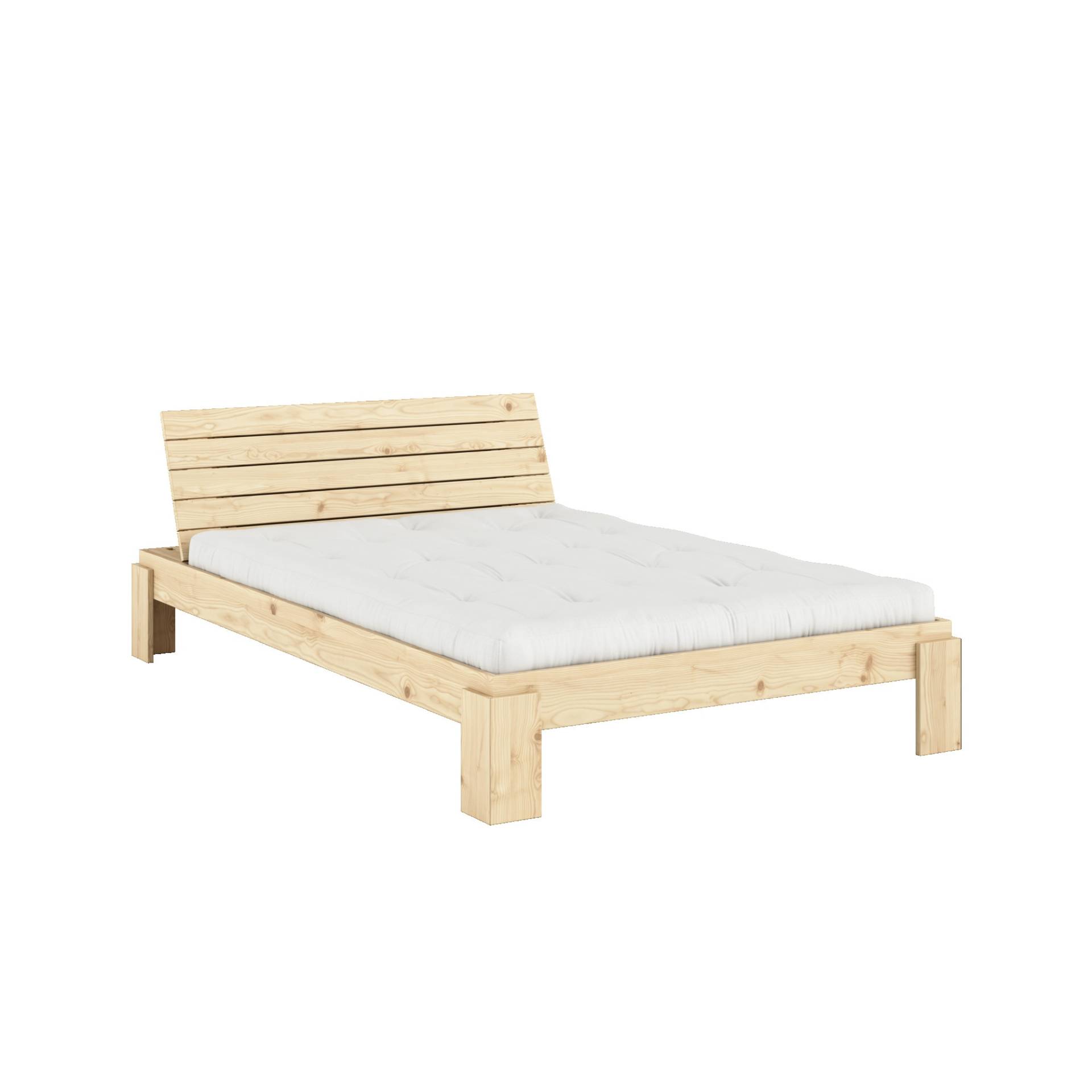 Karup Design Stauraumbett »Layers Bed Headboard, Bettgestell mit Stauraumkopfteil, mehrere Grössen«, inkl. Lattenrost, excl. Matratze, FSC®-zertifiziertes Massivholz von Karup Design