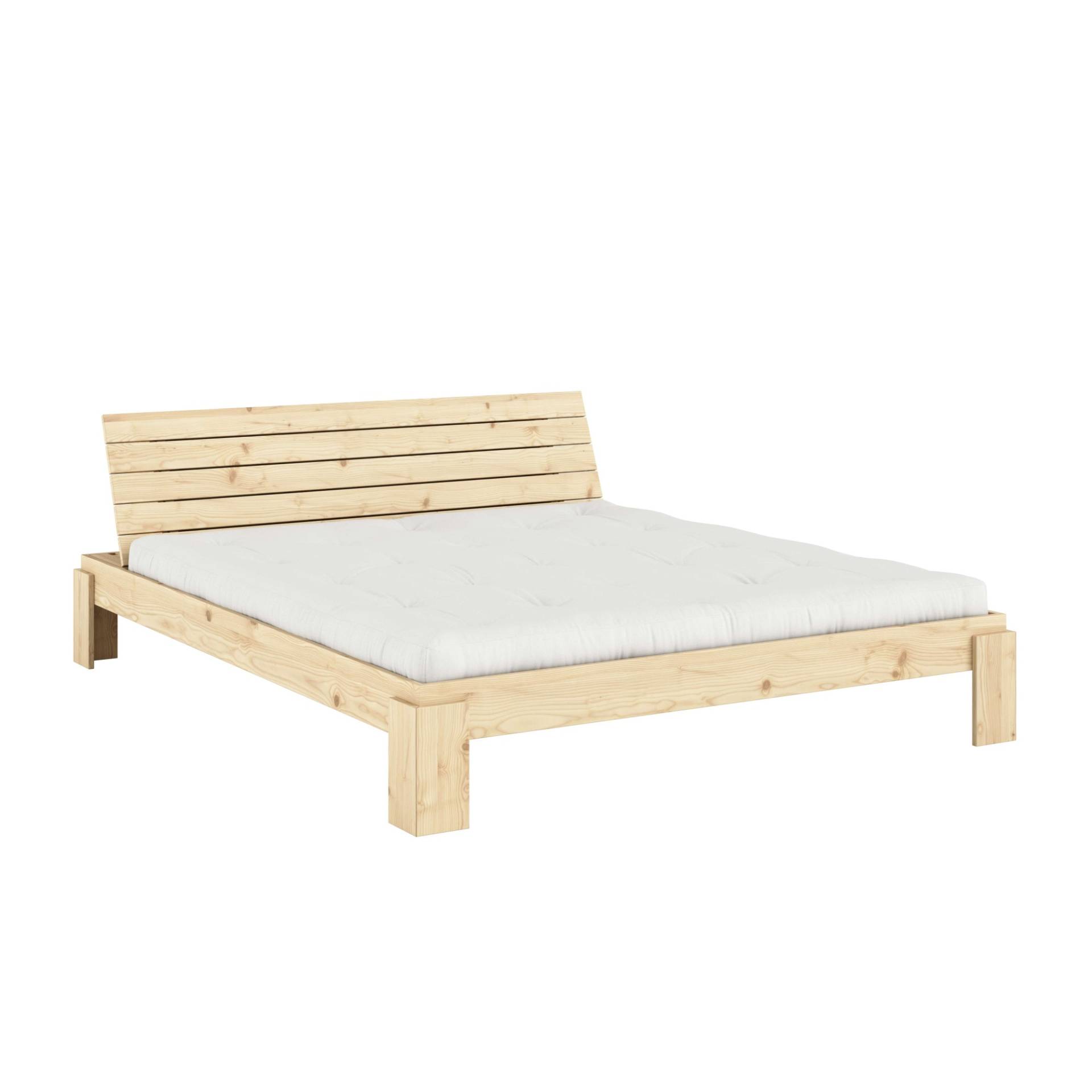 Karup Design Stauraumbett »Layers Bed Headboard, Bettgestell mit Stauraumkopfteil, mehrere Grössen«, inkl. Lattenrost, excl. Matratze, FSC®-zertifiziertes Massivholz von Karup Design