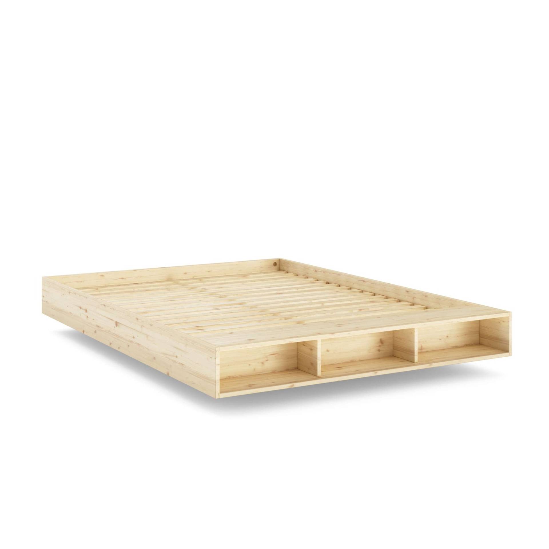 Karup Design Stauraumbett »Merge Bed Bettgestell m. integrierter Bank m. Stauraum, mehrere Grössen«, inkl. Lattenrost, excl. Matratze, FSC®-zertifiziertes Massivholz von Karup Design