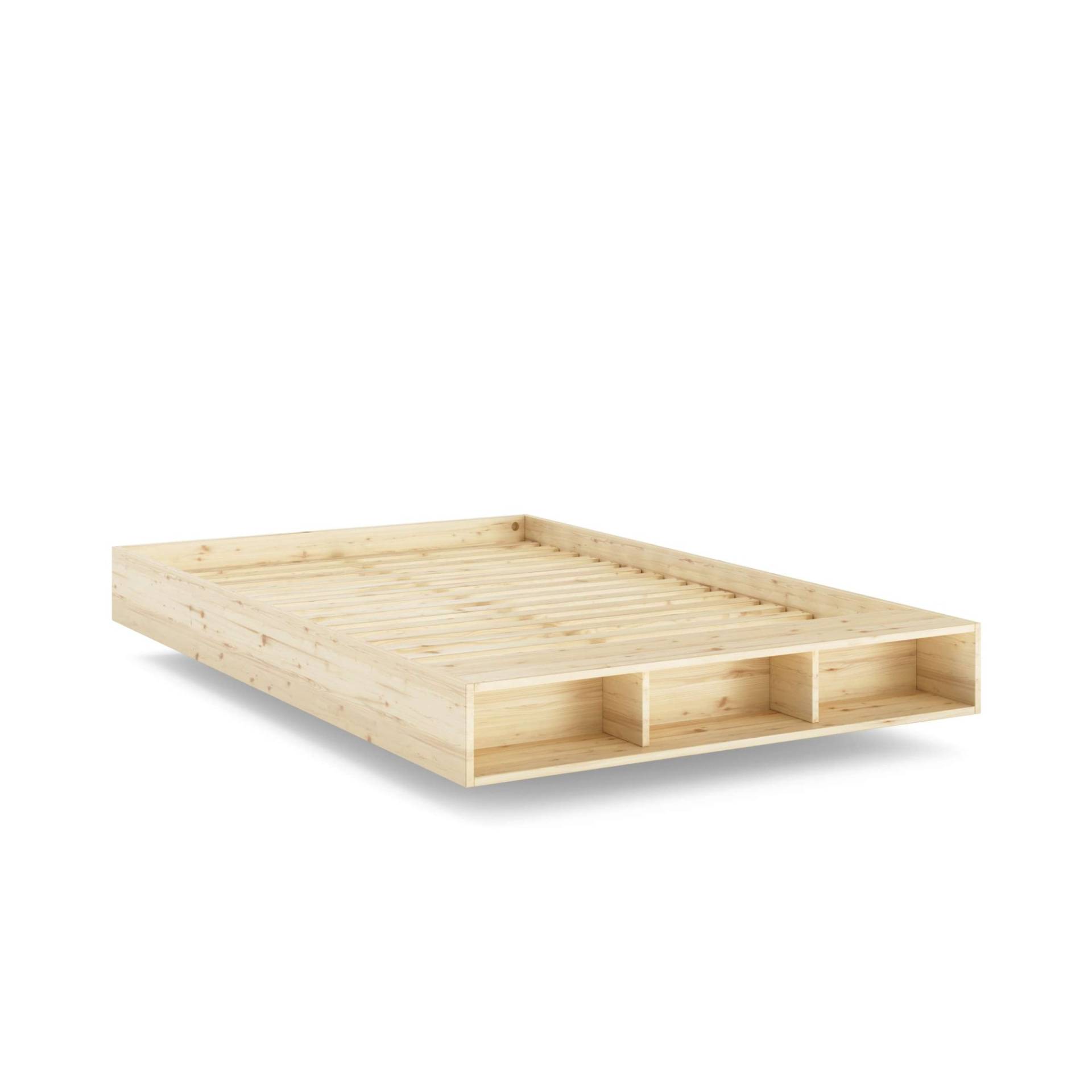 Karup Design Stauraumbett »Merge Bed Bettgestell m. integrierter Bank m. Stauraum, mehrere Grössen«, inkl. Lattenrost, excl. Matratze, FSC®-zertifiziertes Massivholz von Karup Design