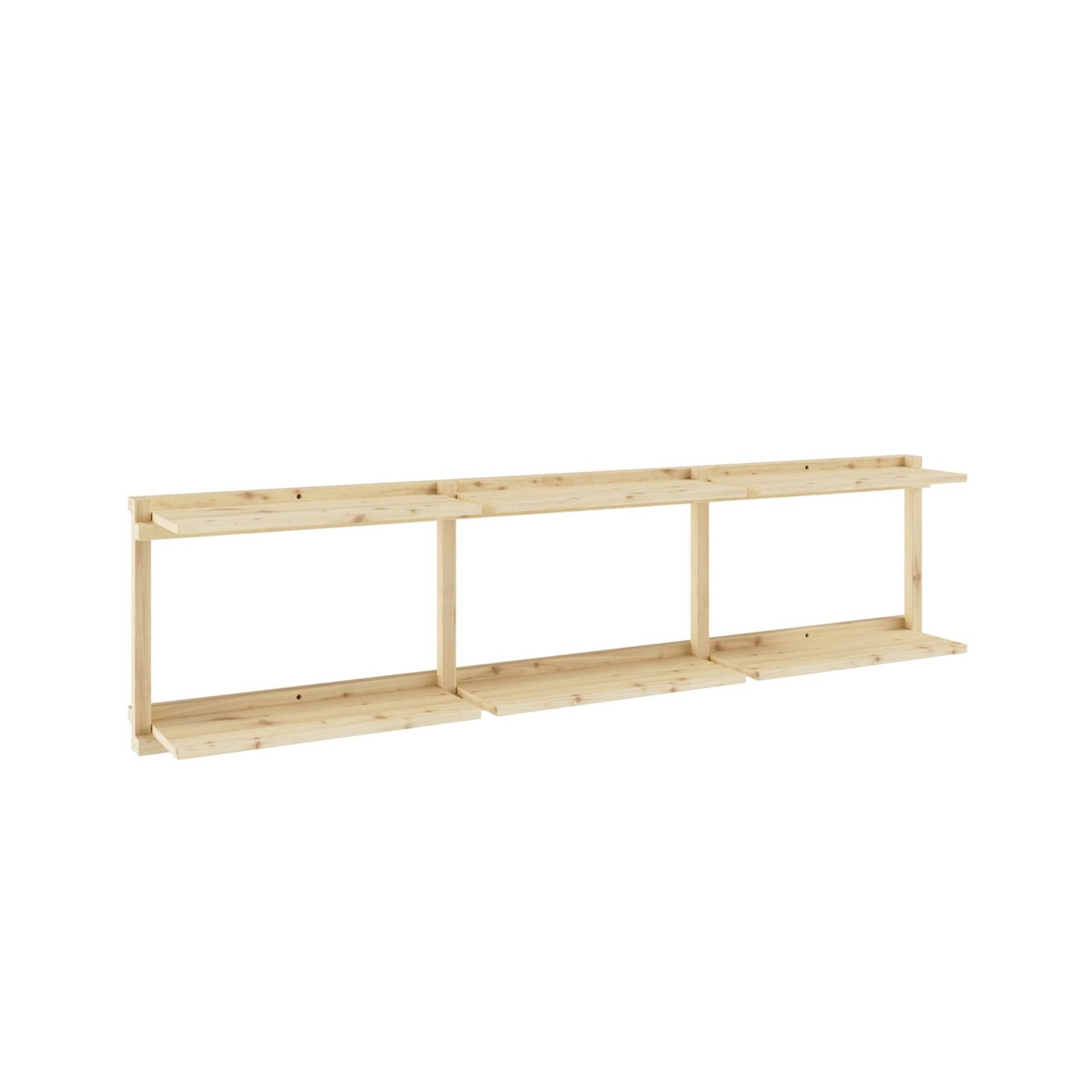 Karup Design Wandregal »Groove Shelving Wide, Wandregal, Aufbewahrung, Deko, Platzsparend«, (B/T/H ca: 192x25,5x47,5cm), inkl. 6 Abnehmbare Regalböden aus FSC®-zertifiziertem Massivholz von Karup Design