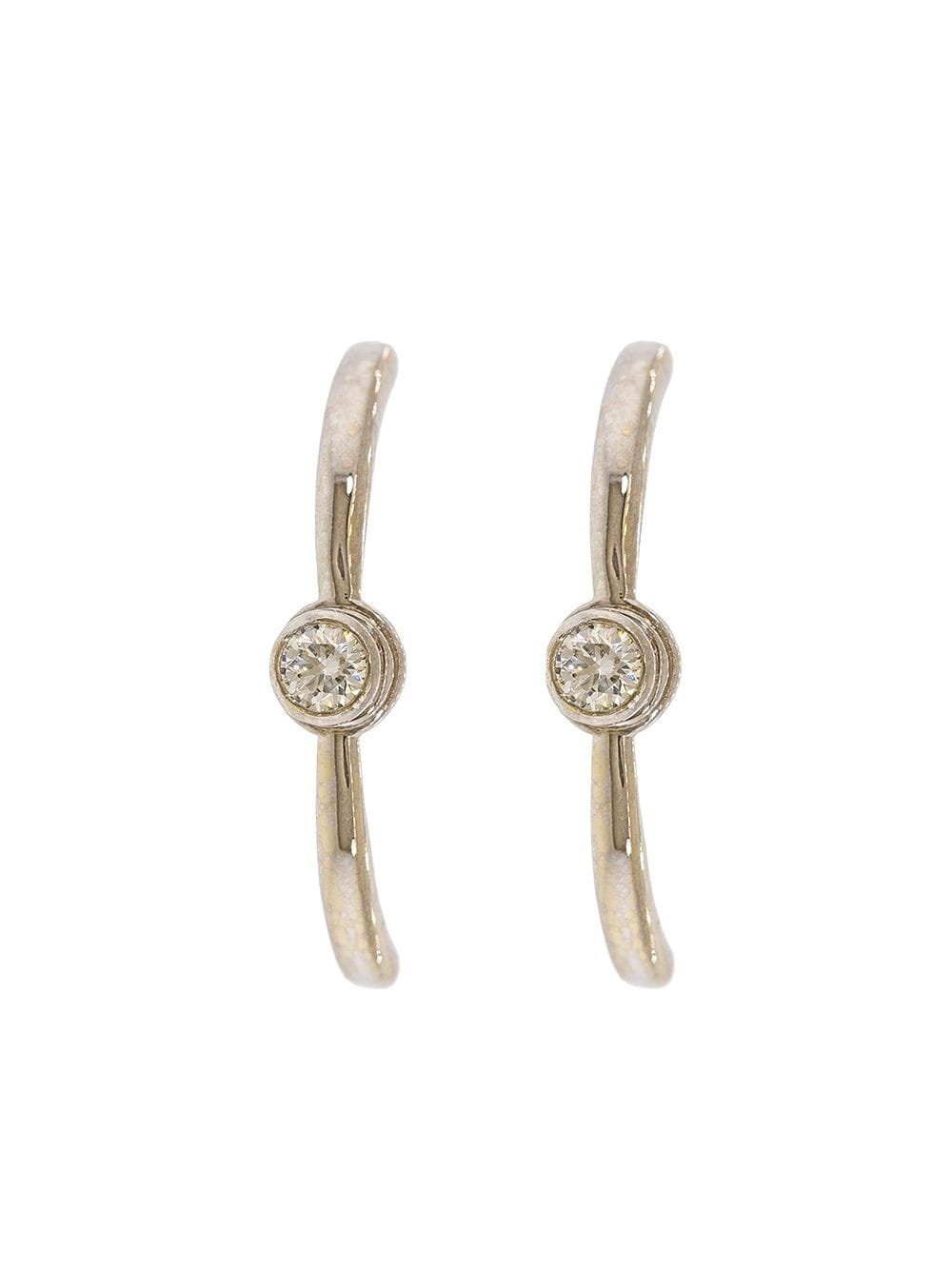 KATKIM 18kt white gold diamond Grande Éternal earrings - Silver von KATKIM
