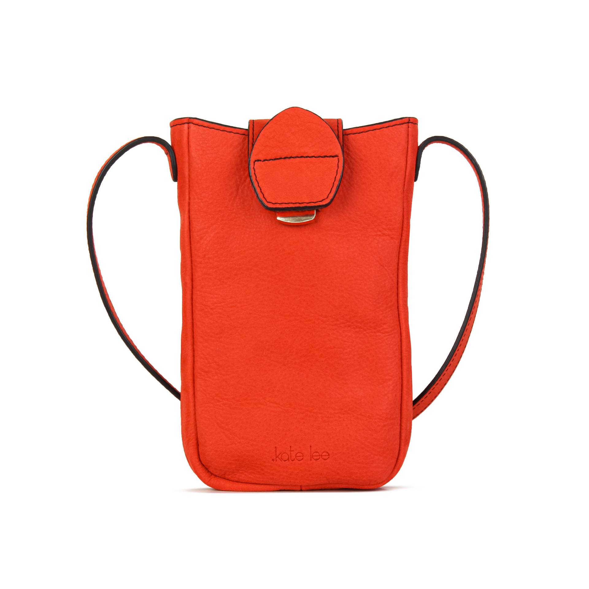 Telefontasche Aus Leder Fiolaine Farbe Orange Damen Orange ONE SIZE von Kate Lee