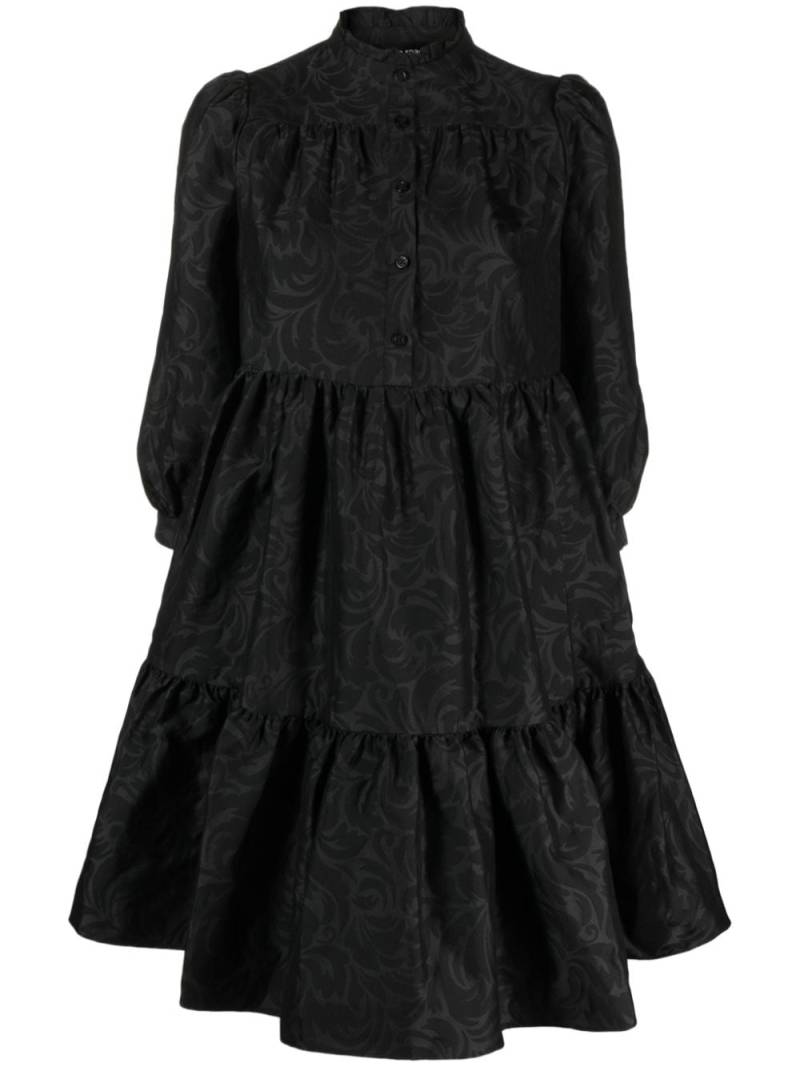 Kate Spade Flourish Swirl tiered minidress - Black von Kate Spade