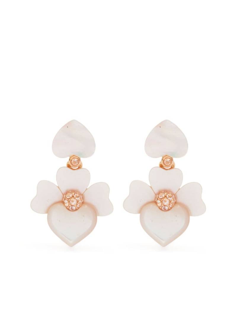 Kate Spade Precious Pansy drop earrings - Neutrals von Kate Spade