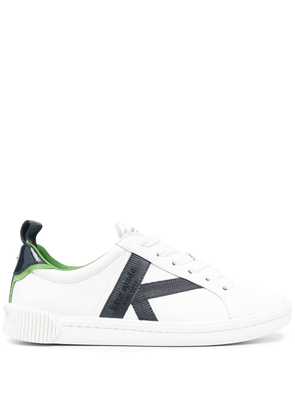 Kate Spade embossed-logo leather sneakers - White von Kate Spade