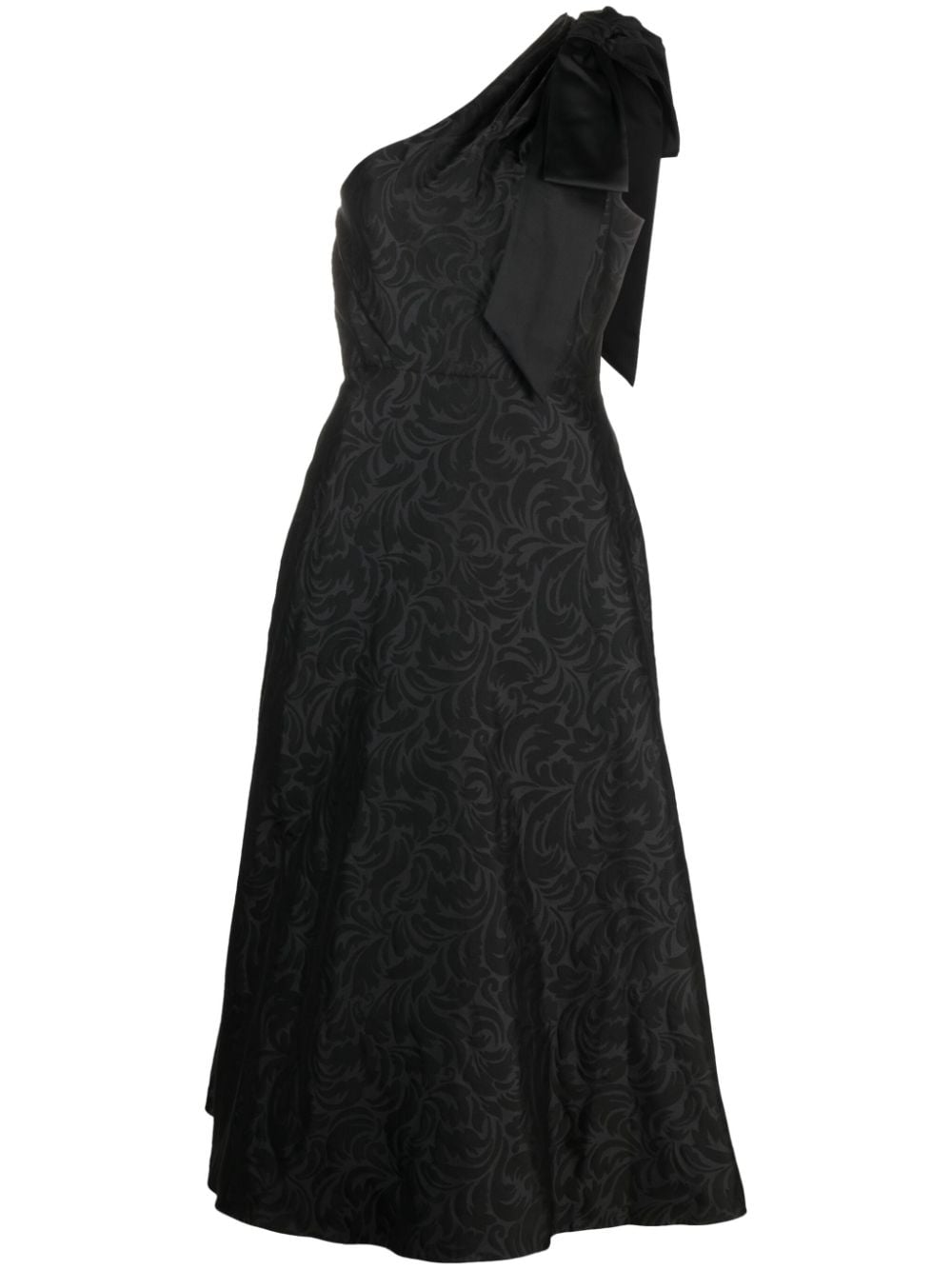 Kate Spade floral-motif one-shoulder flared dress - Black von Kate Spade