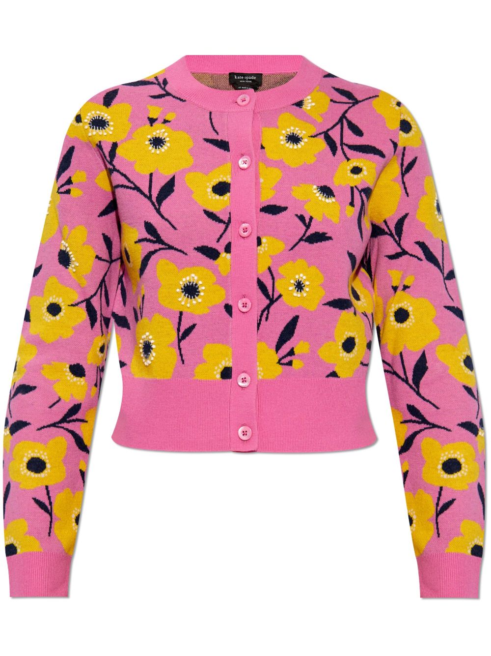 Kate Spade floral-print wool cardigan - Pink von Kate Spade