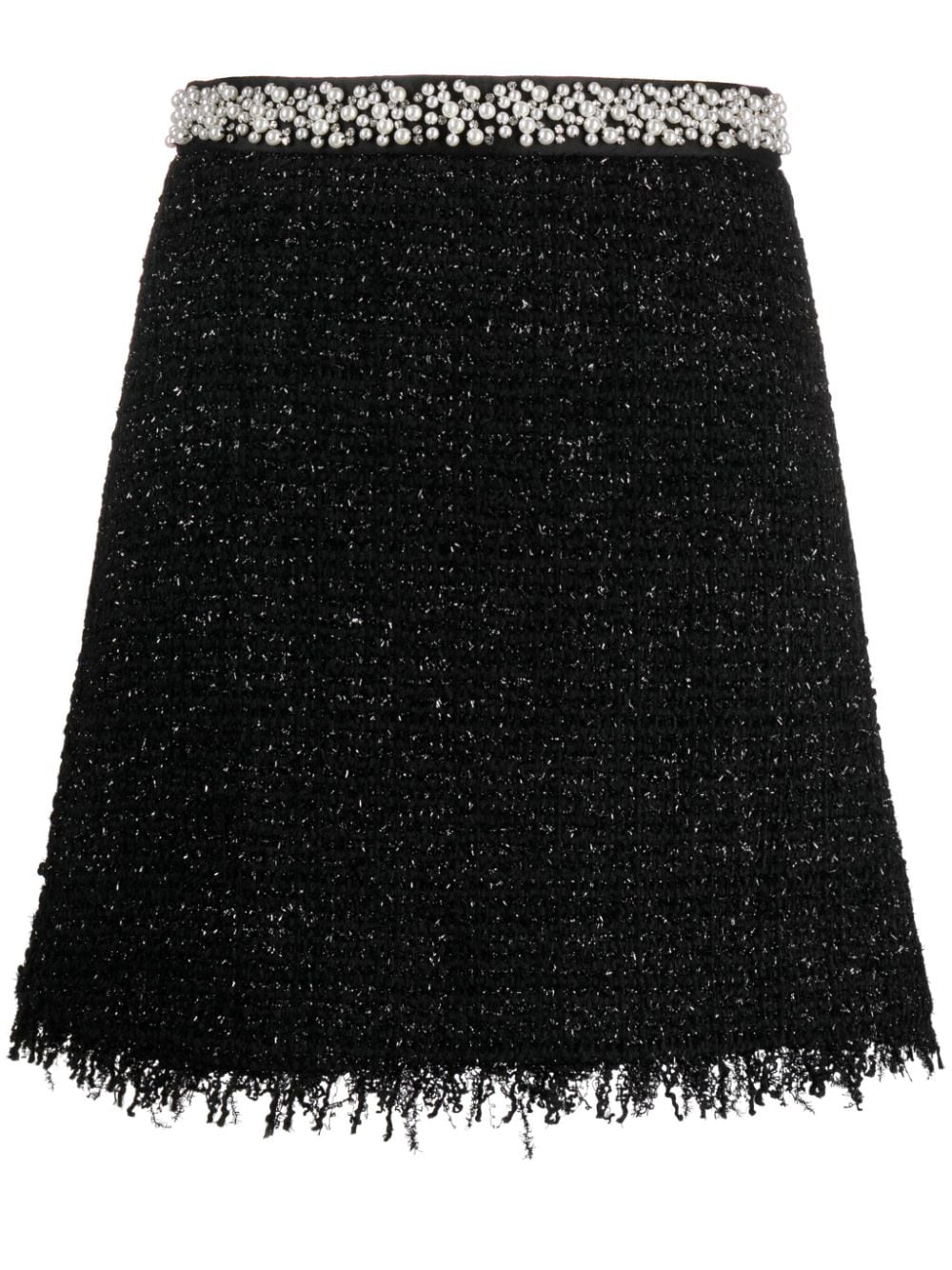 Kate Spade high-waisted embellished tweed skirt - Black von Kate Spade