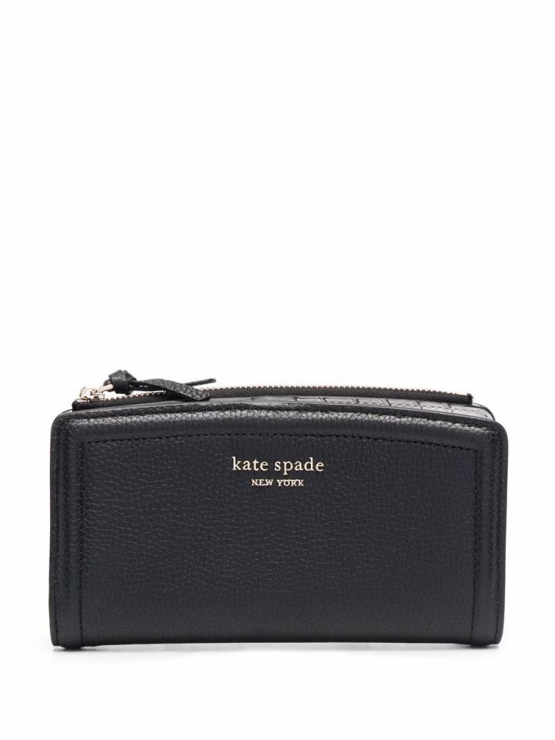 Kate Spade logo-lettering leather wallet - Black von Kate Spade