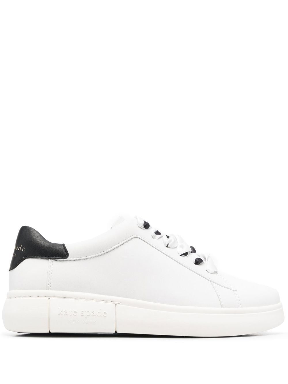 Kate Spade polka-dot lace leather sneakers - White von Kate Spade