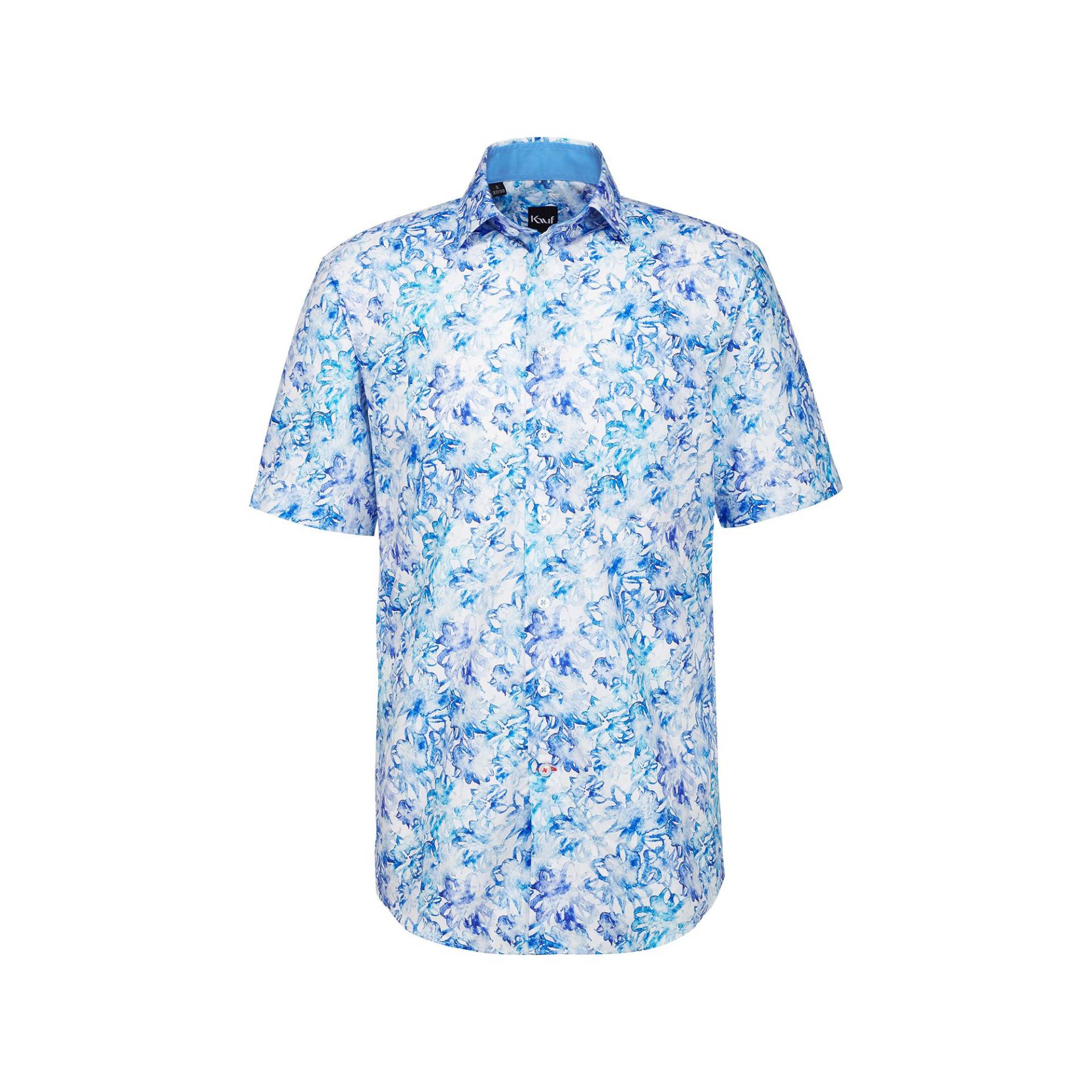 Hemd, Kurzarm Herren Blau 38 von Kauf