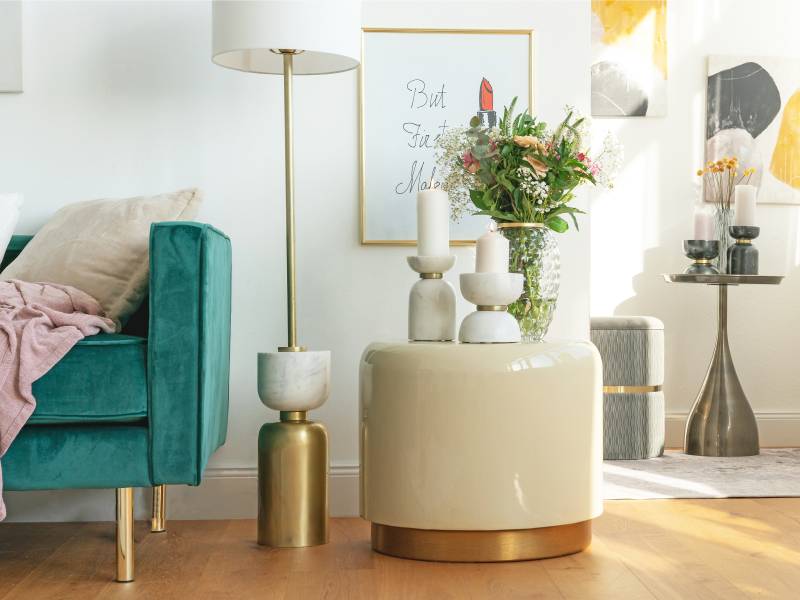 Kayoom Beistelltisch »Art Deco 250, Abstelltisch aus Metall,funktional und stabil«, (1 St.), Dekorativ, glanzvolle Lackierung, stilvolles Design von Kayoom