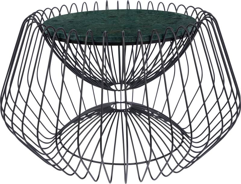 Kayoom Beistelltisch »Malibu 325, Beistelltisch mit edler Marmorplatte«, (1 St.), ø-Marmorplatte: ca. 37 cm, angesagtes Metalldesign, pflegeleicht von Kayoom