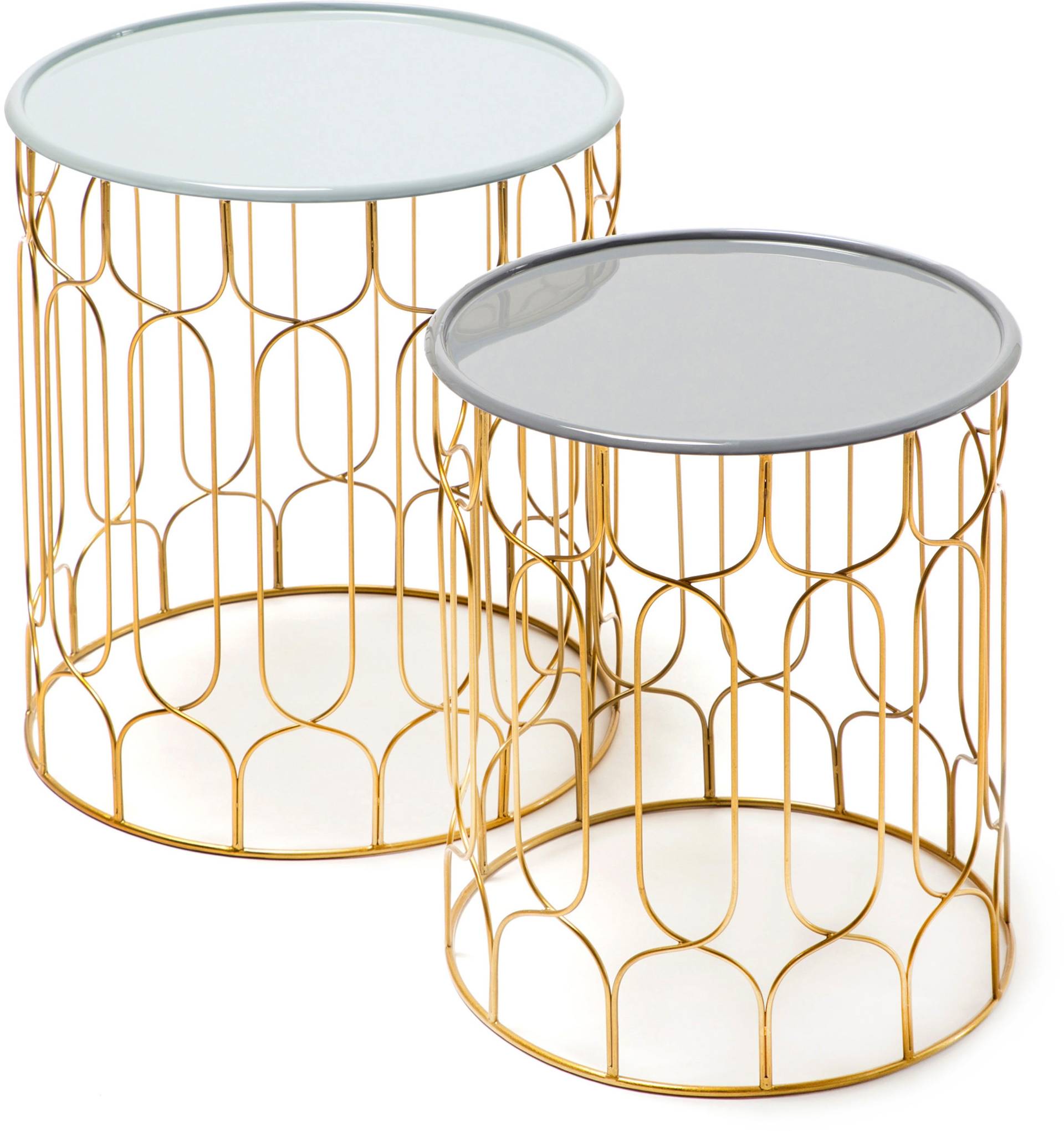 Kayoom Beistelltisch »Beistelltisch-Set Timba, stylische Optik, verschieden grosse Tische«, (Set, 2 St.), 2er-Set, vielfältig einsetzbar, aktuelle Farben, aus stabilem Metall Kayoom Beistelltisch »Beistelltisch-Set Timba, stylische Optik, verschieden grosse Tische«, (Set, 2 St.), 2er-Set, vielfältig einsetzbar, aktuelle Farben, aus stabilem Metall von Kayoom
