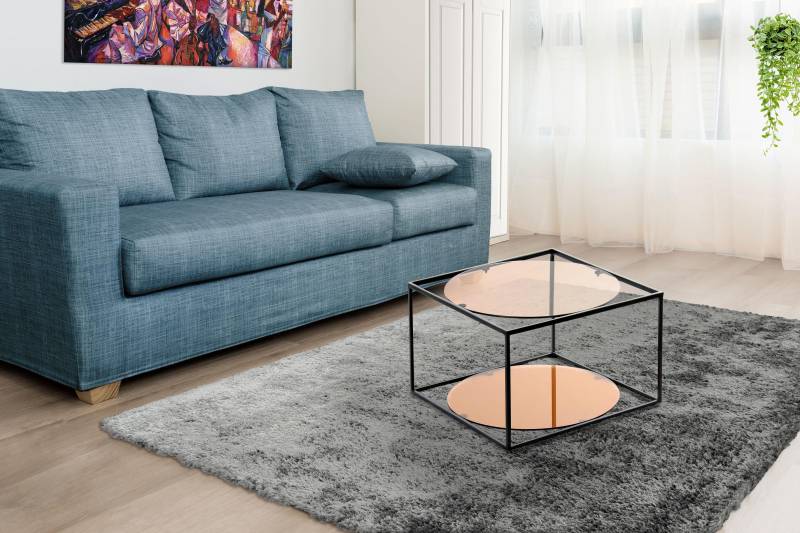 Kayoom Beistelltisch »Cody, Beistelltisch in Würfelform, offenes, modernes Design«, (1 St.), moderne Kubusform mit runden Ablageflächen aus Glas von Kayoom