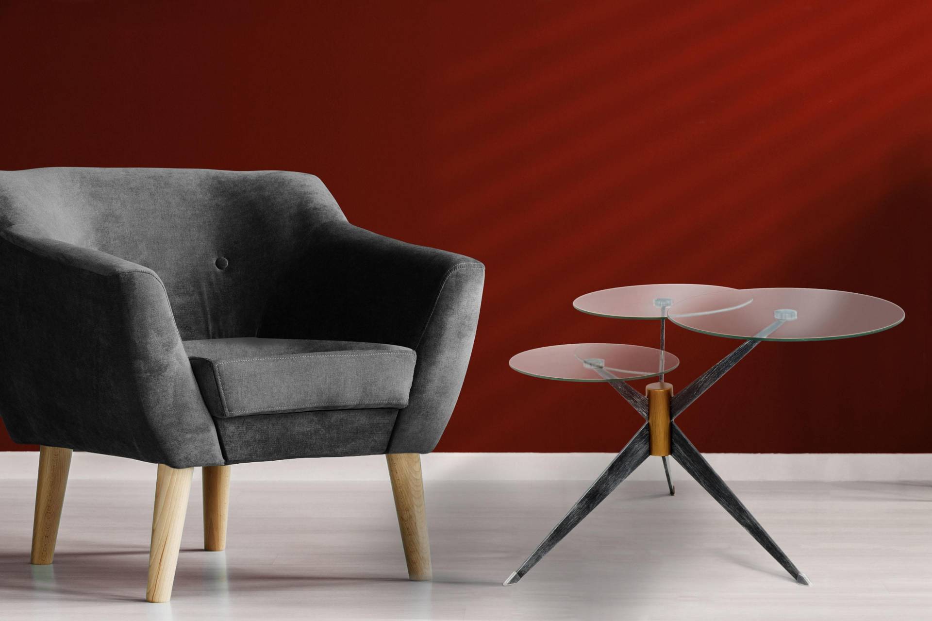 Kayoom Beistelltisch »Triplet, moderner, drei Tischplatten in versetzter Anordnung«, (1 St.), Drei Tischplatten auf verschiedenen Höhen, Retro-Design Kayoom Beistelltisch »Triplet, moderner, drei Tischplatten in versetzter Anordnung«, (1 St.), Drei Tischplatten auf verschiedenen Höhen, Retro-Design von Kayoom