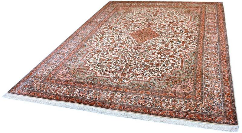 Kayoom Seidenteppich »Kashan 20«, rechteckig, 10 mm Höhe, Einzelstück mit Zertifikat, Wohnzimmer von Kayoom