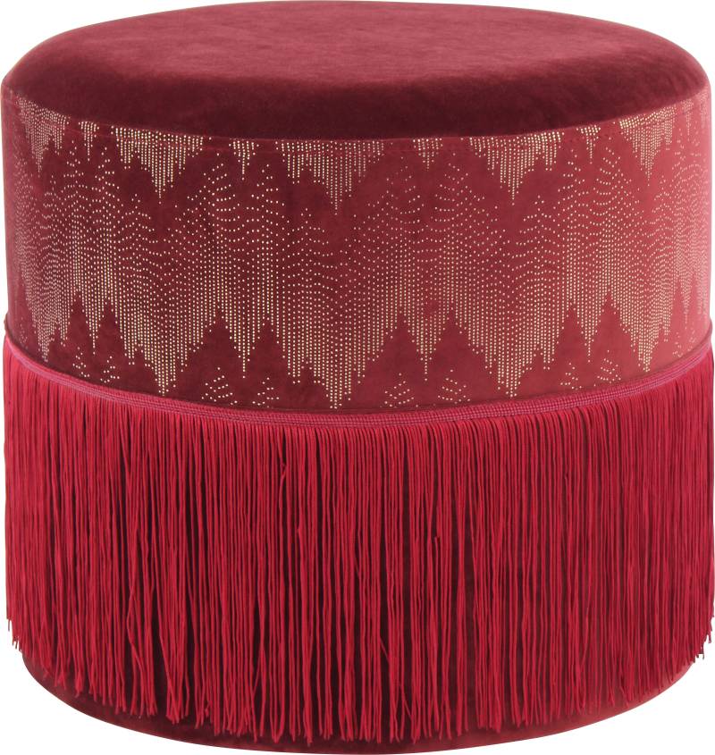 Kayoom Sitzhocker »Hocker Cleopatra 825, mit samtigem Bezug«, (1 St.), verziert, orientalisches Design, modern gestaltet von Kayoom