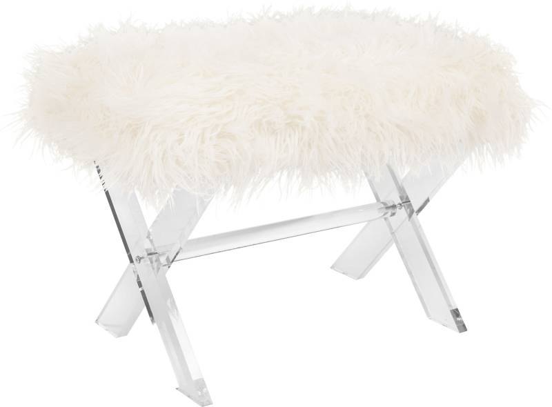 Kayoom Sitzhocker »Fellhocker Laika 210, attraktiver Hocker mit Kunstfell«, (1 St.), bequem, elegant, modern, längliche Form für komfortablen Sitz von Kayoom