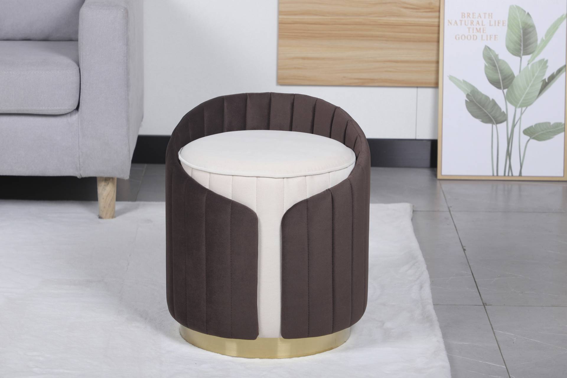 Kayoom Sitzhocker »Hocker Corin 145, Modernes Design, Komfortabel mit Rückenstütze«, (1 St.), zweifarbig, modern, komfortable Rückenstütze von Kayoom