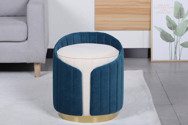 Kayoom Sitzhocker »Hocker Corin 145, Modernes Design, Komfortabel mit Rückenstütze«, (1 St.), zweifarbig, modern, komfortable Rückenstütze von Kayoom