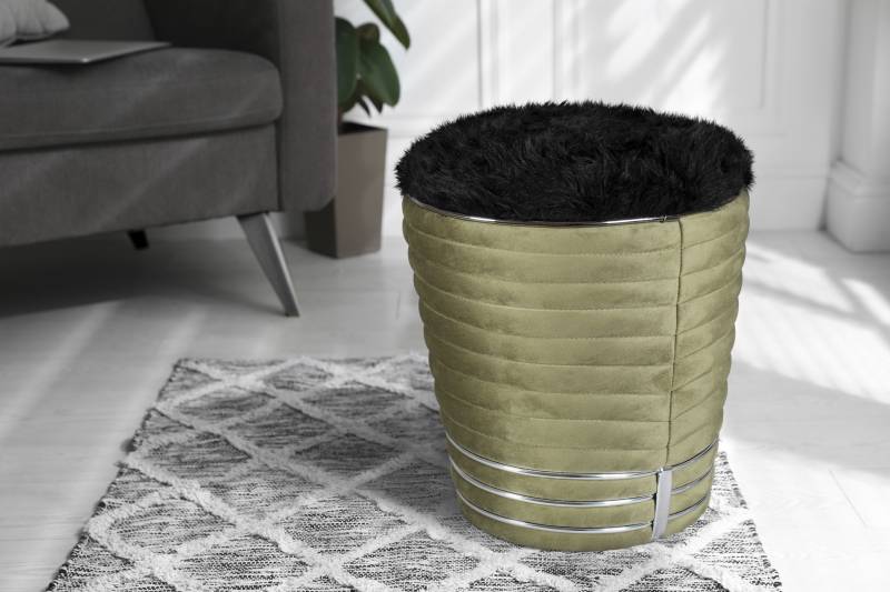 Kayoom Sitzhocker »Hocker Doric, trendiger Look, ästhetische Farbgebung, schöne Steppung«, (1 St.), komfortabel, hochqualitativ, pflegeleicht, hochwertige Materialien von Kayoom