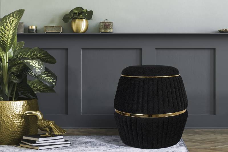 Kayoom Sitzhocker »Hocker Doric, trendiger Look, ästhetische Farbgebung, schöne Steppung«, (1 St.), komfortabel, hochqualitativ, pflegeleicht, in vielen Räumen zuhause von Kayoom