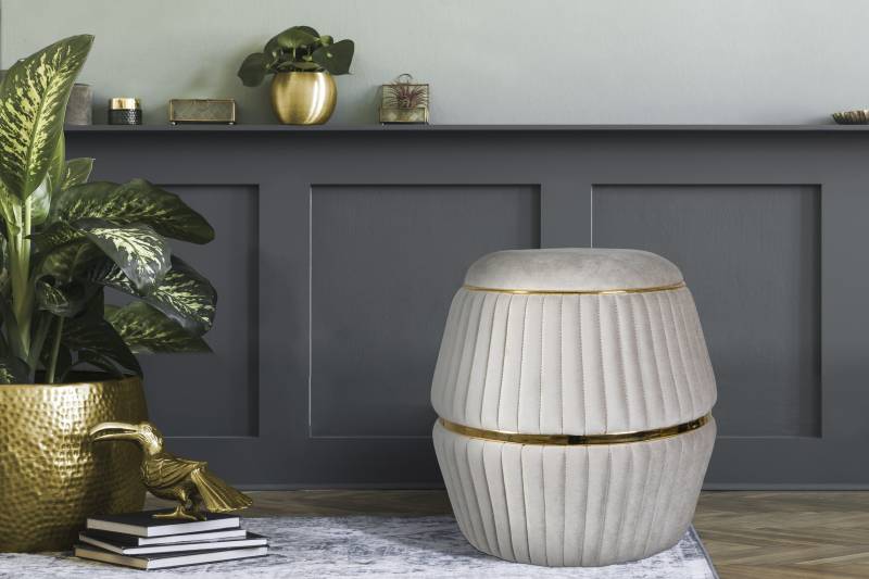 Kayoom Sitzhocker »Hocker Doric, trendiger Look, ästhetische Farbgebung, schöne Steppung«, (1 St.), komfortabel, hochqualitativ, pflegeleicht, in vielen Räumen zuhause von Kayoom