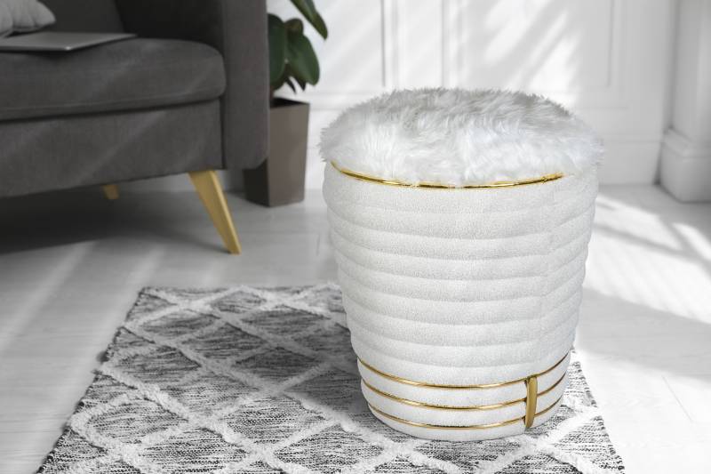 Kayoom Sitzhocker »Hocker Doric, trendiger Look, ästhetische Farbgebung, schöne Steppung«, (1 St.), komfortabel, hochqualitativ, pflegeleicht, hochwertige Materialien von Kayoom