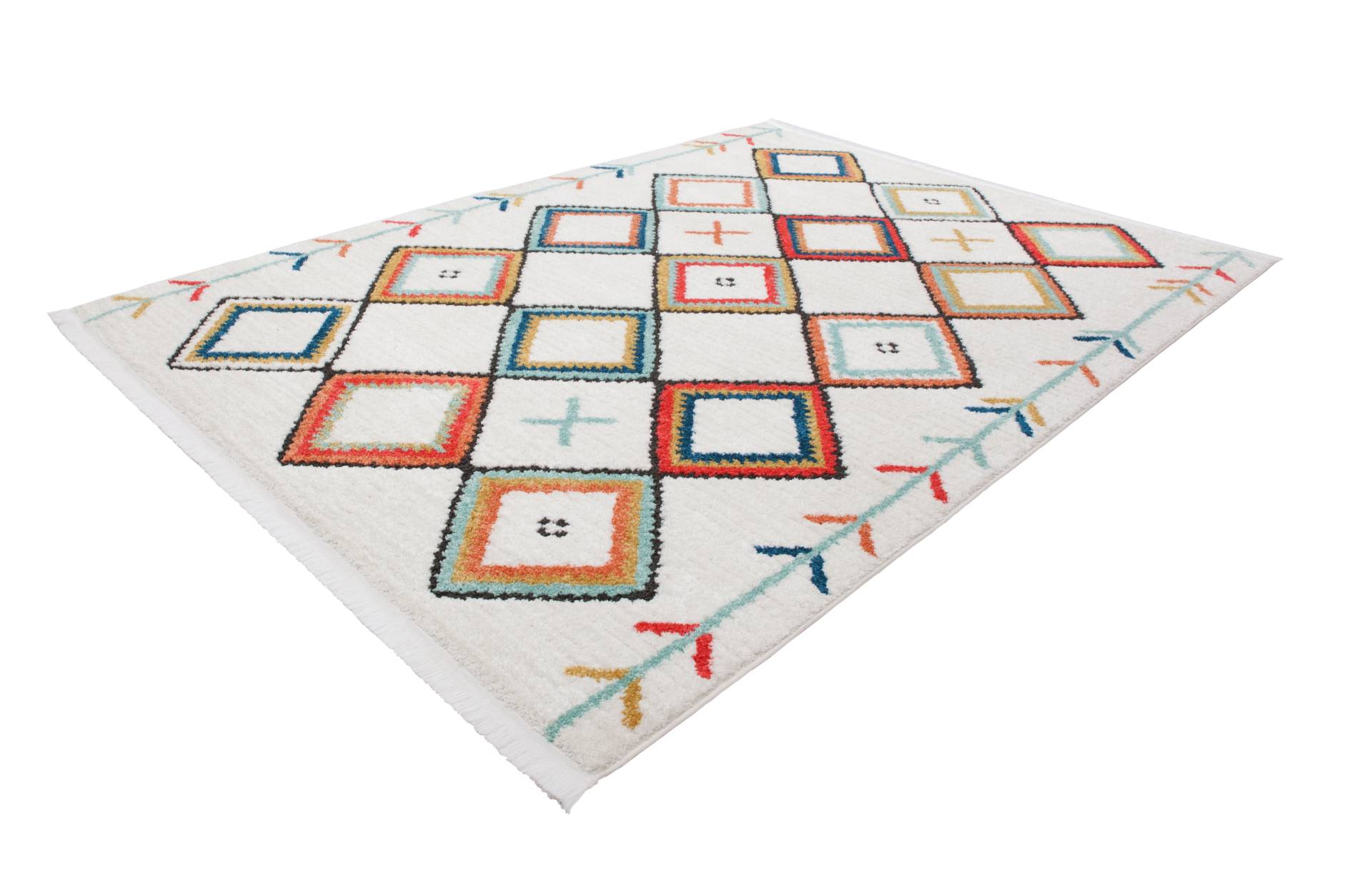 Kayoom Teppich »Agadir 210«, rechteckig, 23 mm Höhe, trendiger Ethno-Style, wie handgemalt wirkende Muster, mit Fransen Kayoom Teppich »Agadir 210«, rechteckig, 23 mm Höhe, trendiger Ethno-Style, wie handgemalt wirkende Muster, mit Fransen von Kayoom