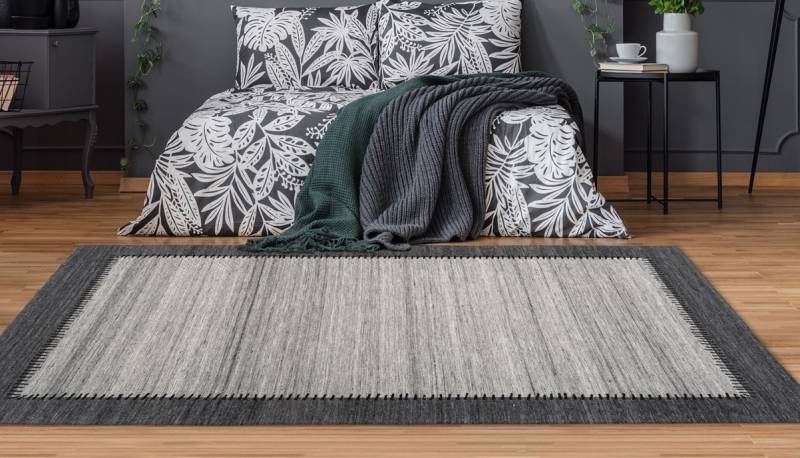 Kayoom Teppich »Phoenix 310«, rechteckig, 6 mm Höhe, Dezenter Jacquard-Teppich, Flachflor, Aus pflegeleichten Materialien von Kayoom