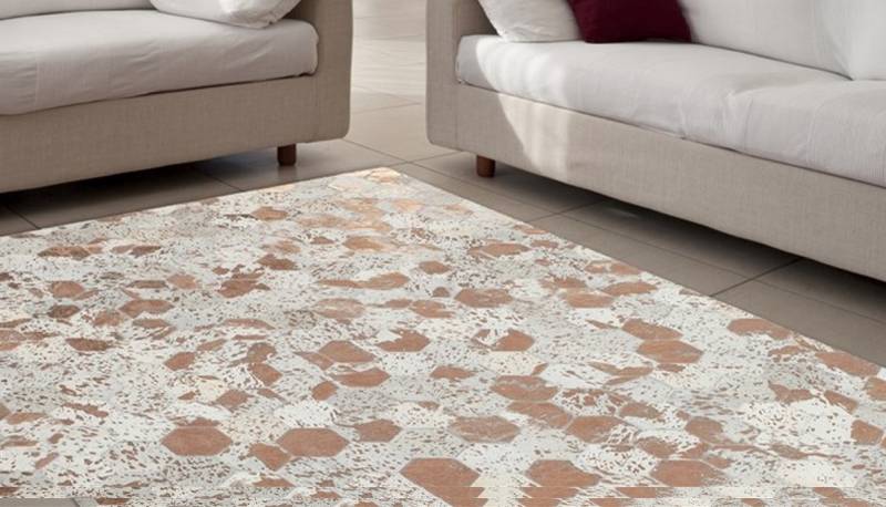Kayoom Teppich »Spark 210«, rechteckig, 8 mm Höhe, 100% Leder, Unikat, fusselarm, Allergiker & Fussbodenheizung geeignet von Kayoom