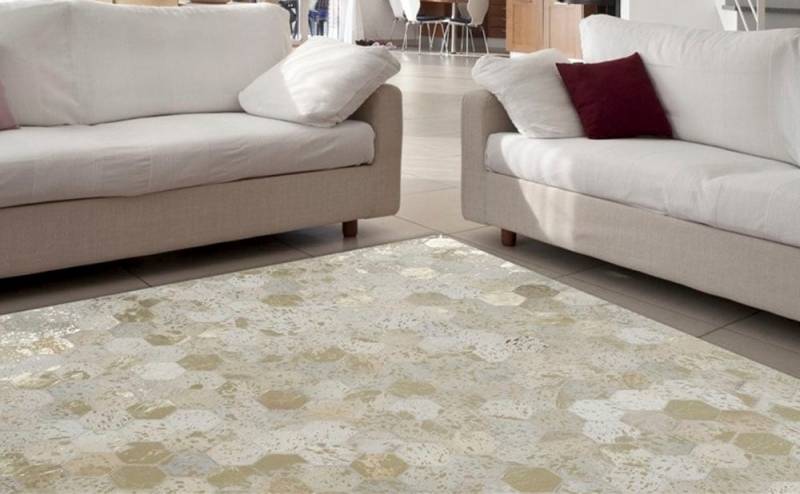 Kayoom Teppich »Spark 210«, rechteckig, 8 mm Höhe, 100% Leder, Unikat, fusselarm, Allergiker & Fussbodenheizung geeignet von Kayoom