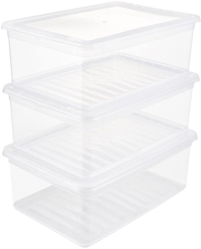 keeeper Aufbewahrungsbox »bea, clearbox mit Air Control-System«, (Set, 3 St.), 3 x 11 l, stapelbar, 39 x 26,5 x14 cm von Keeeper