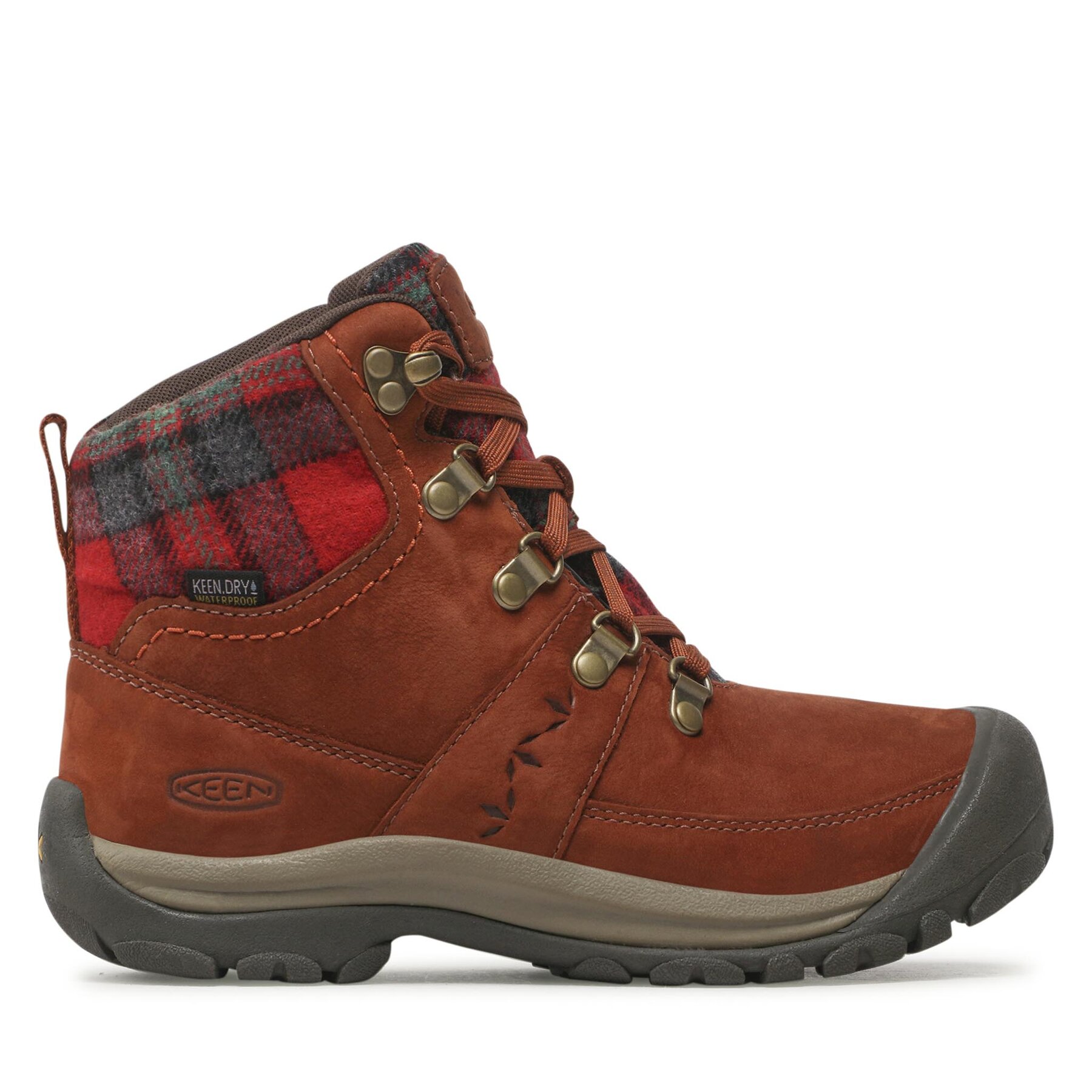 Trekkingschuhe Keen Kaci III Winter Mid Wp 1026718 Tortoise Shell/Red Plaid von Keen