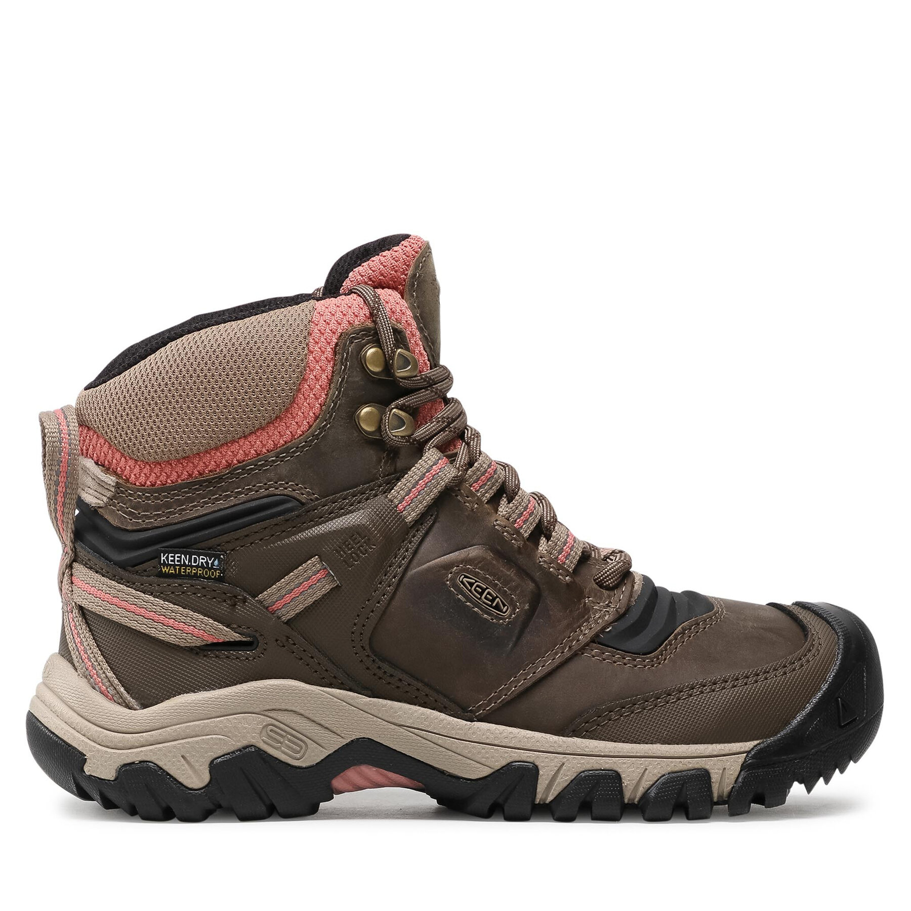 Trekkingschuhe Keen Ridge Flex Mid Wp W 1024921 Timberwolf/Brick Dust von Keen