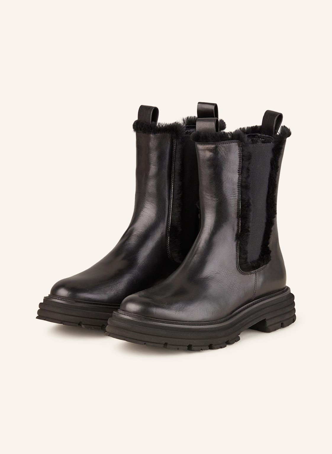 Kennel & Schmenger Chelsea-Boots Mit Lammfell schwarz von Kennel & Schmenger