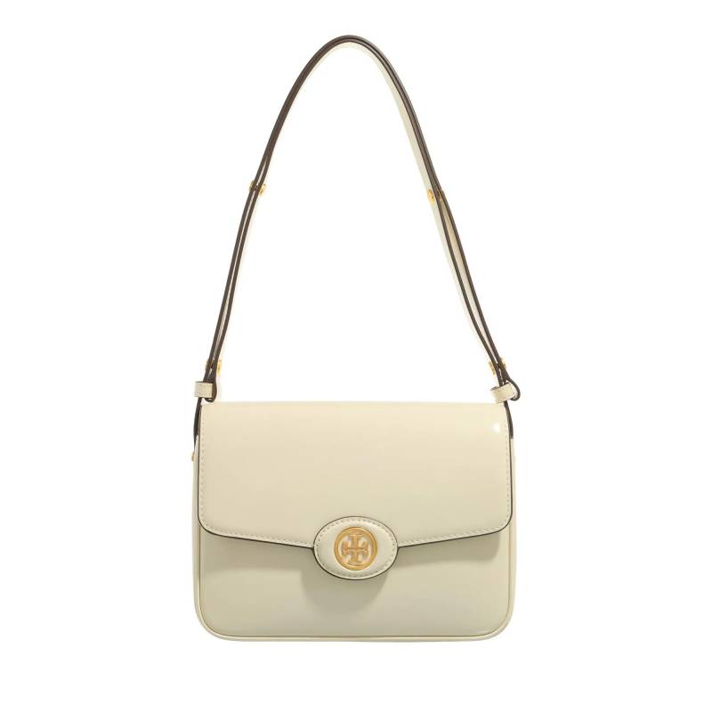 Tory Burch Schultertasche - Robinson Spazzolato Convertible Shoulder Bag - Gr. unisize - in Beige - für Damen von TORY BURCH
