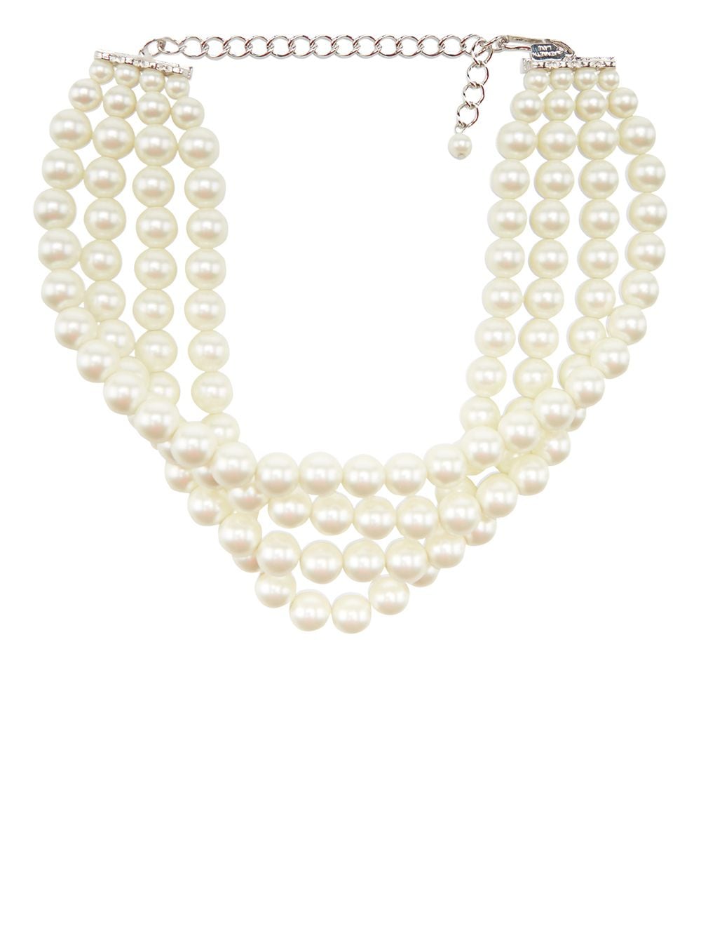 Kenneth Jay Lane Kenneth 4-row necklace - White von Kenneth Jay Lane