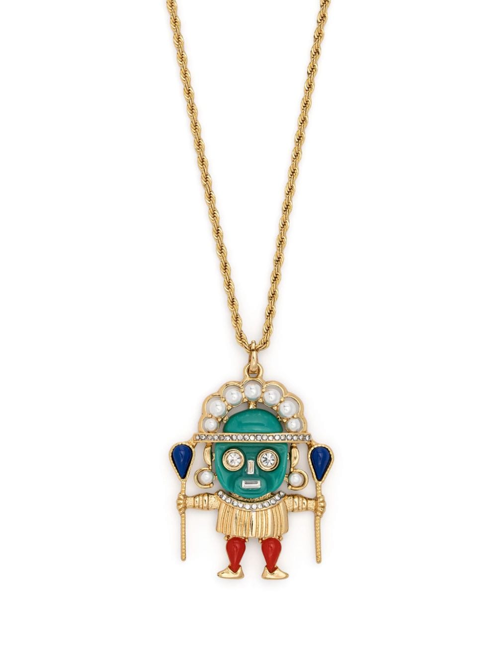 Kenneth Jay Lane Medicine Man pendant necklace - Gold von Kenneth Jay Lane