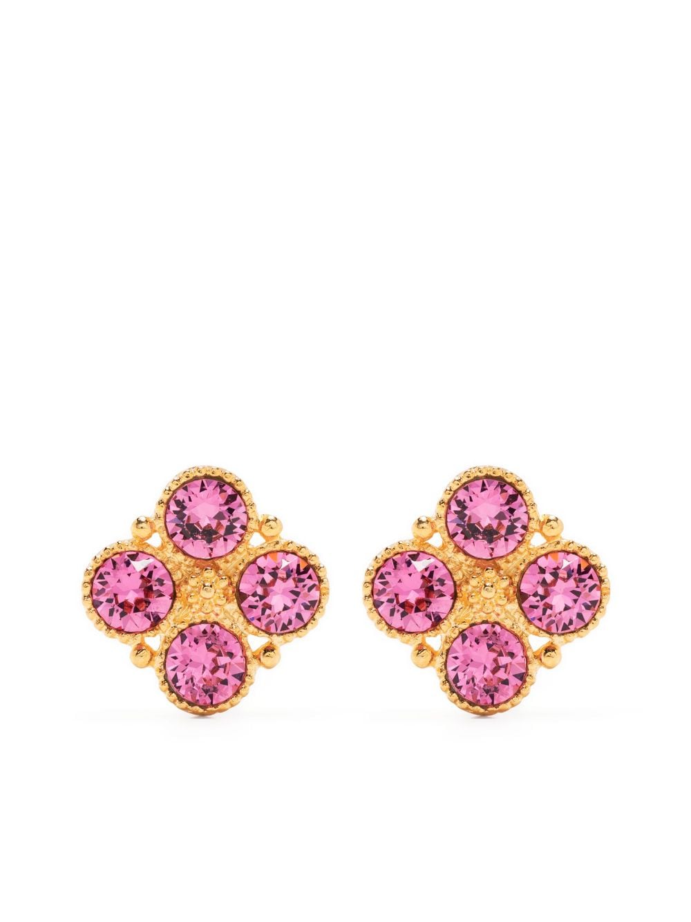 Kenneth Jay Lane crystal-embellished faceted-finish earrings - Gold von Kenneth Jay Lane